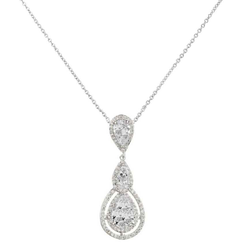 Fotograf: Alessandra Vintage inspirierte Kristall-Anhänger-Halskette