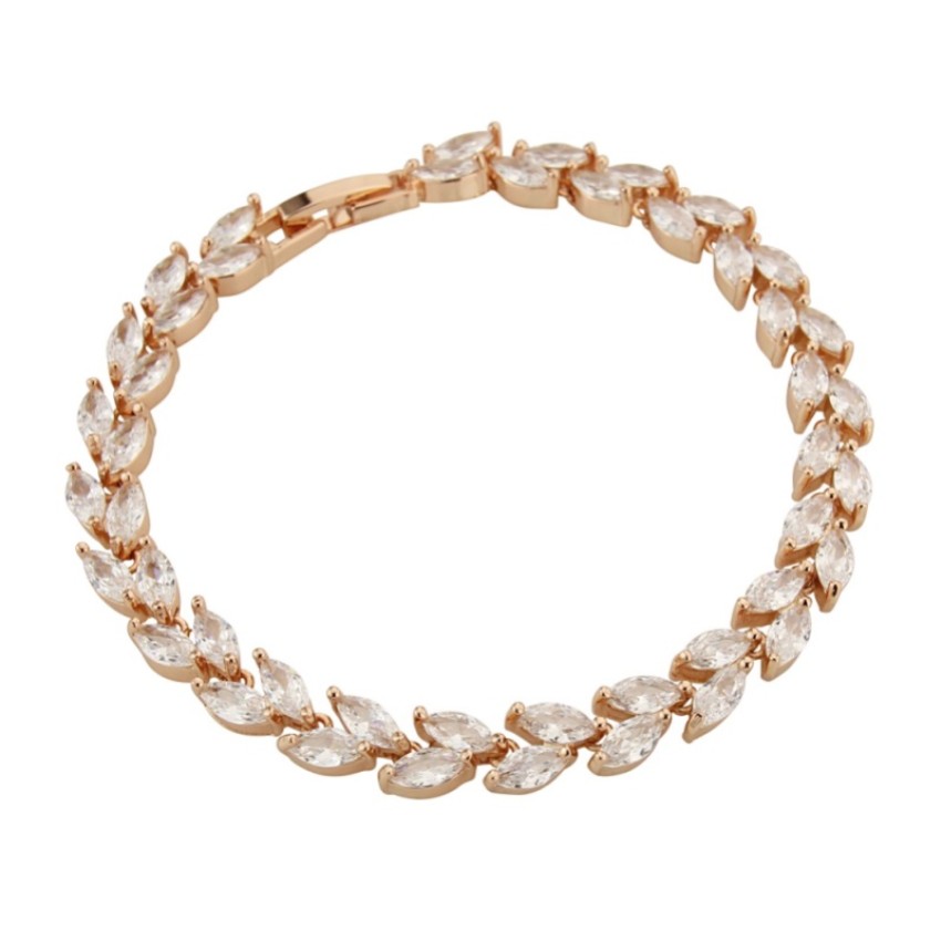 Photograph: Amara Rose Gold Crystal Vine of Leaves Bracelet