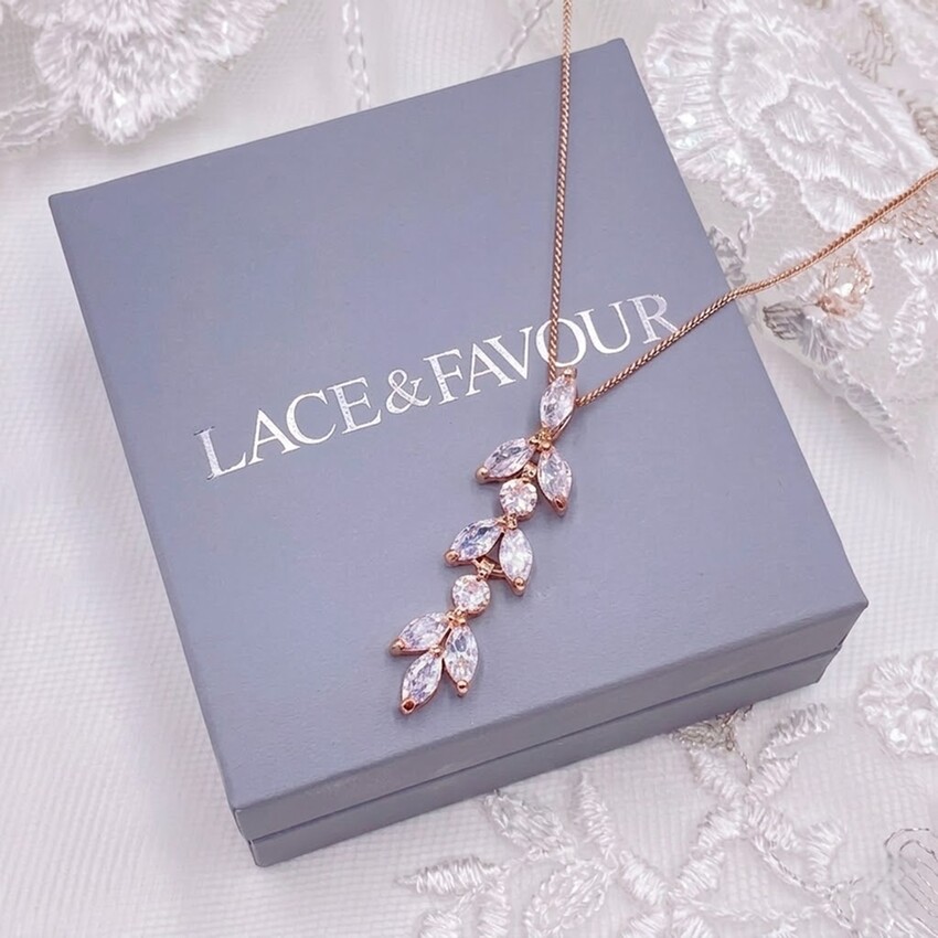 Photograph: Aria Rose Gold Cubic Zirconia Pendant Necklace