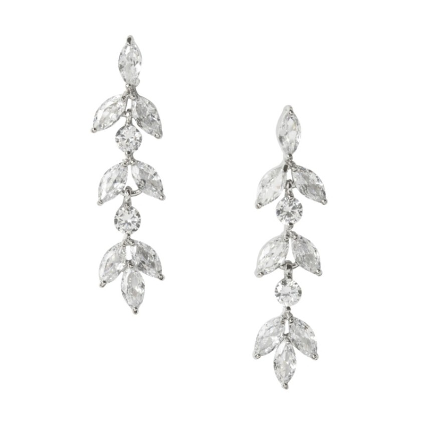 Photograph: Aria Silver Cubic Zirconia Drop Earrings
