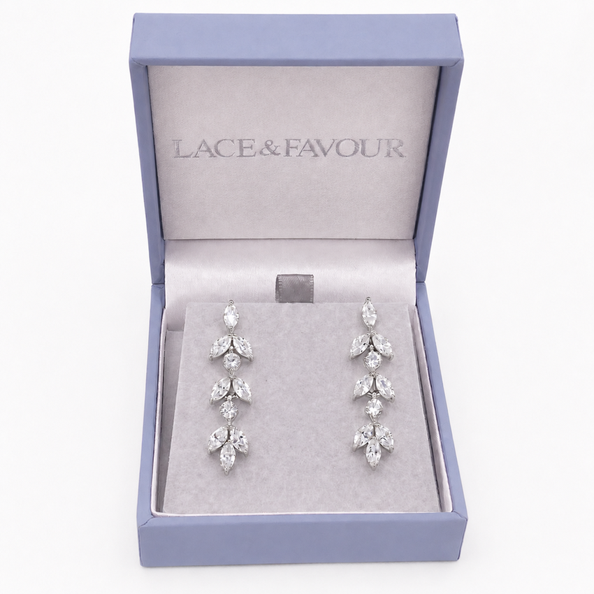 Photograph: Aria Silver Cubic Zirconia Drop Earrings