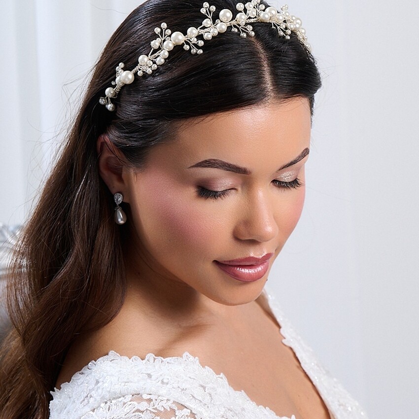 Zdjęcie: Arianna Tiara ślubna „Siren Low Pearl” AR611