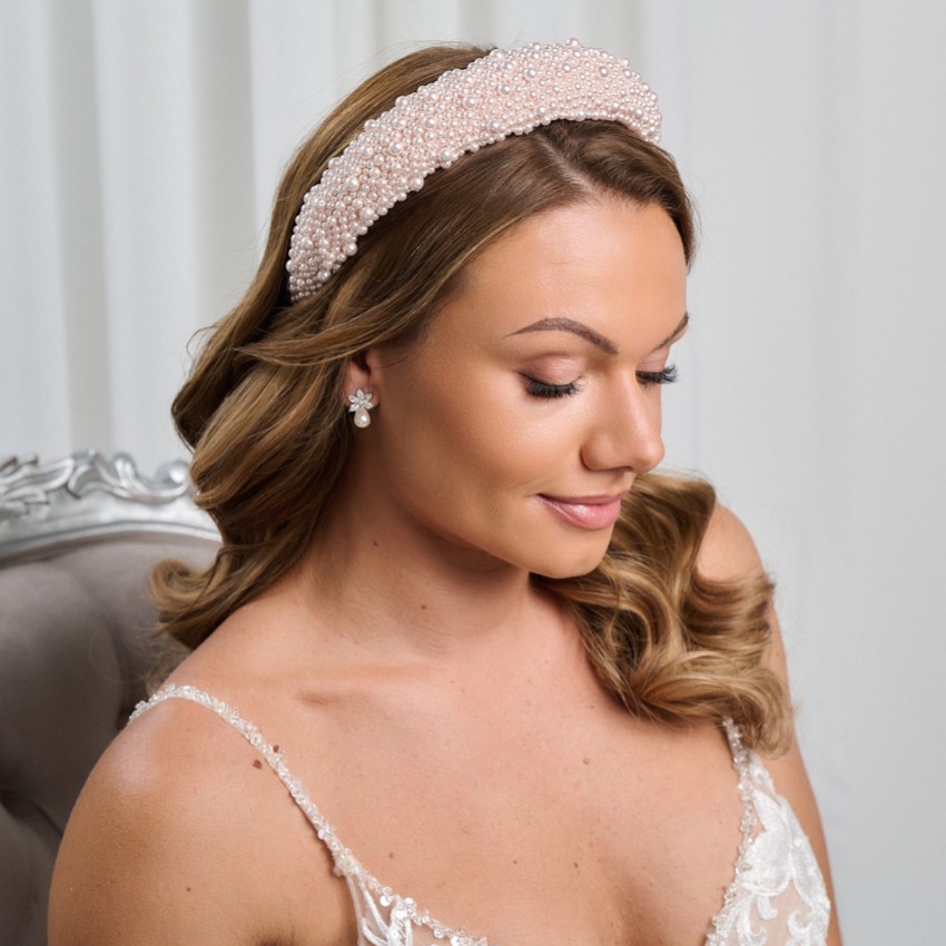 Photograph: Bandeau Persephone Blush Chunky Pearl
