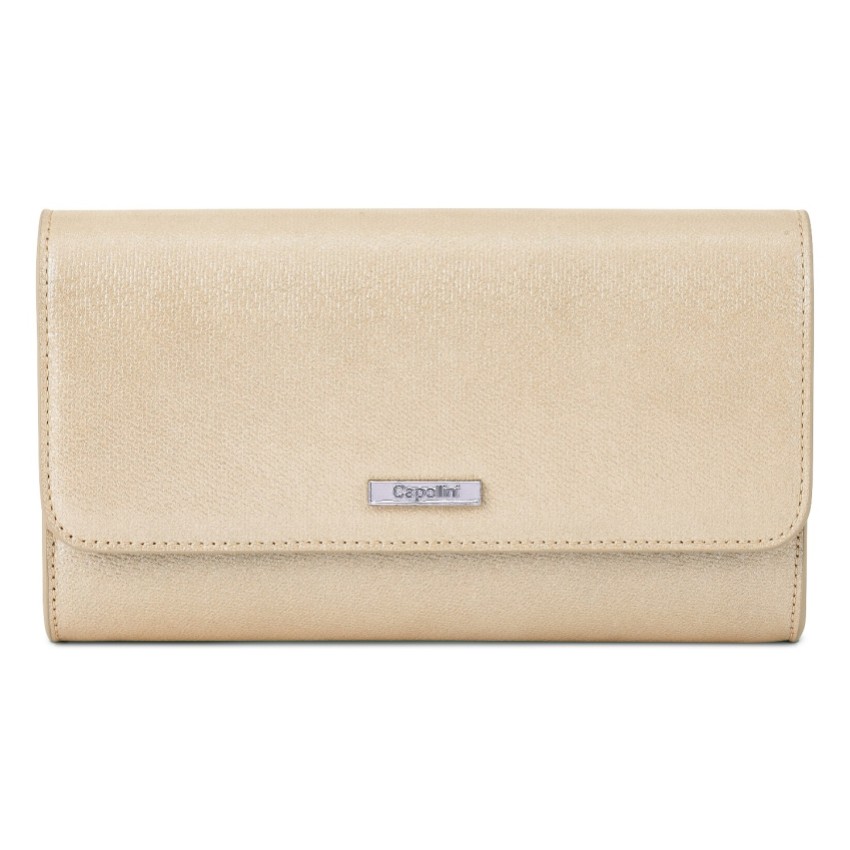 Fotograf: Capollini Blassgoldene Clutch-Tasche aus Nubukleder