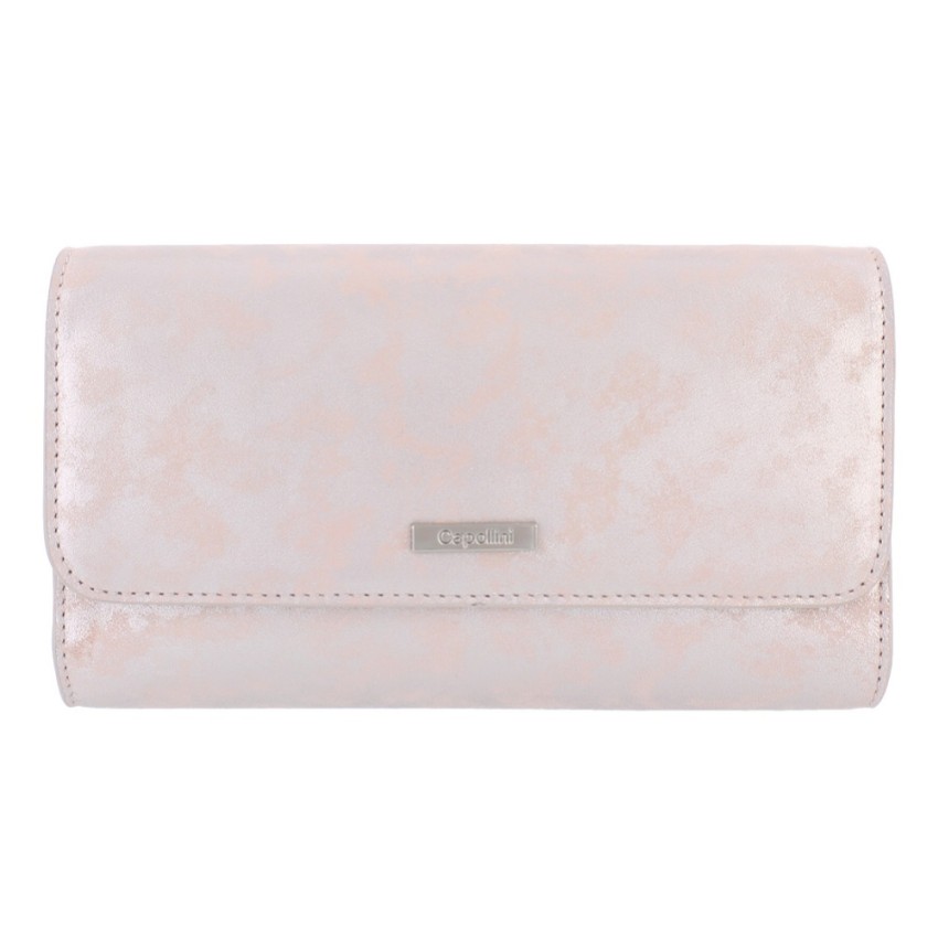Photograph: Capollini Blush Pink Nubuck Leather Clutch Bag