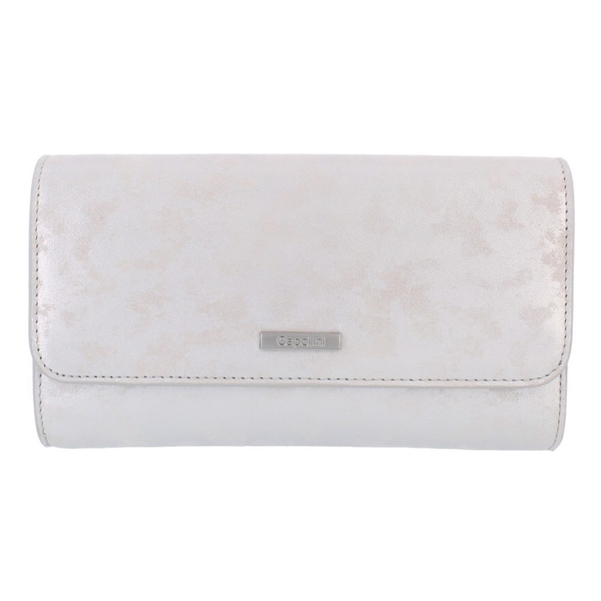Fotograf: Capollini Clutch-Tasche aus silbernem Nubukleder