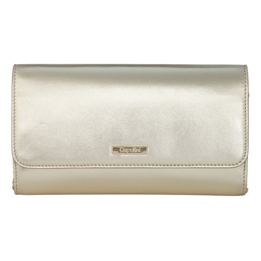 Photograph: Capollini Gold Leather Clutch Bag