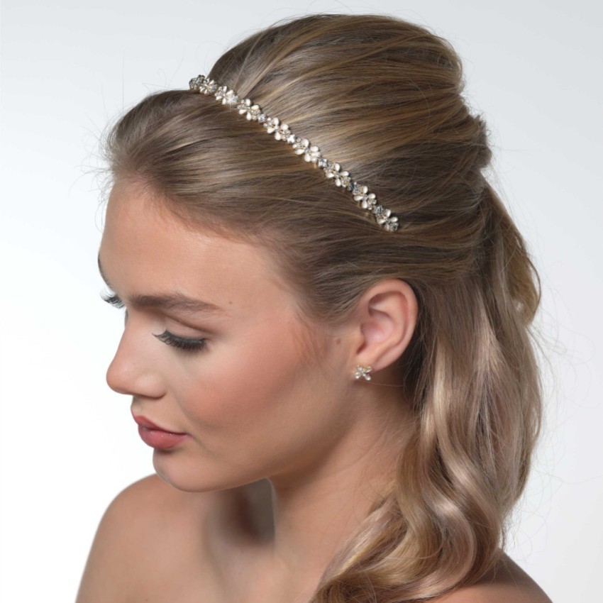 Fotografía: Diadema floral delicada Clover Gold