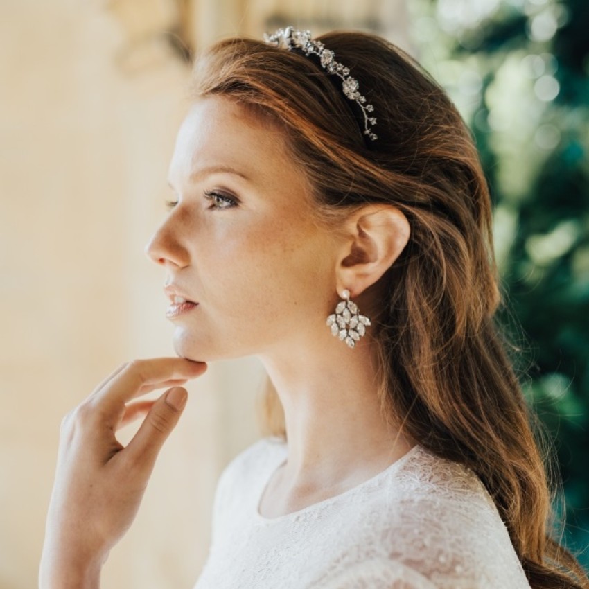 Photograph: Hermione Harbutt Radiance Statement Crystal Chandelier Earrings