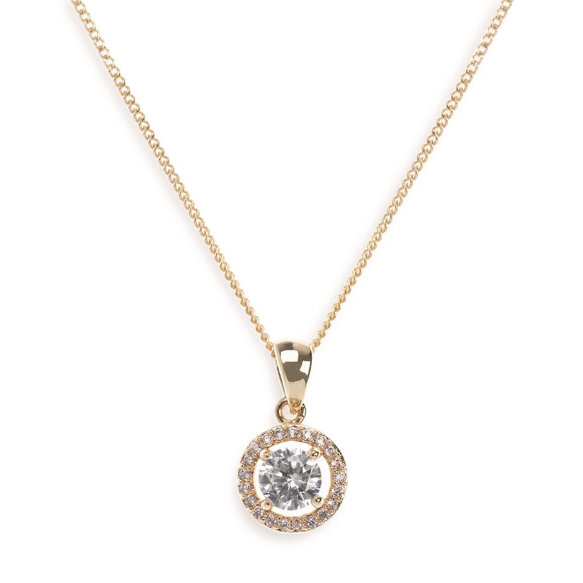 Fotografía: Ivory and Co Collar con colgante de cristal dorado Balmoral