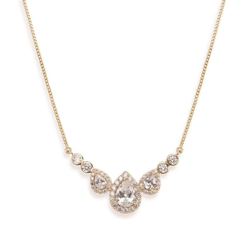 Fotografía: Ivory and Co Collar de boda Sorbonne Crystal (dorado)