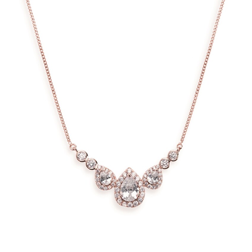 Fotografía: Ivory and Co Collar de boda Sorbonne Crystal (oro rosa)