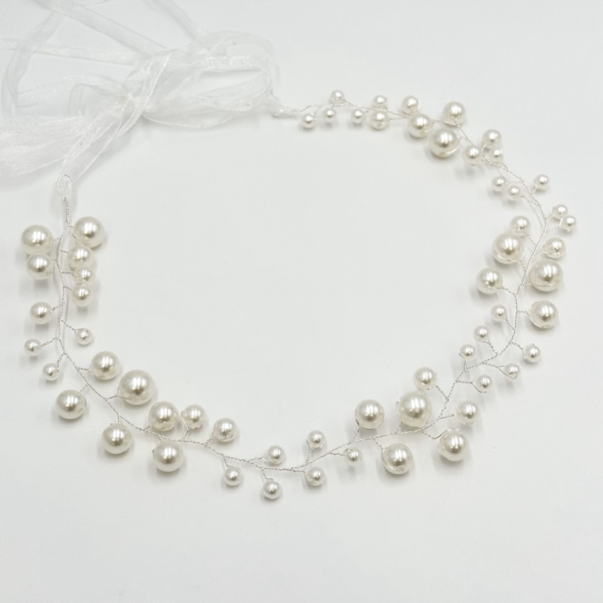 Fotografia: Ivory and Co Grinalda de cabelo Ocean Dream Silver Pearl