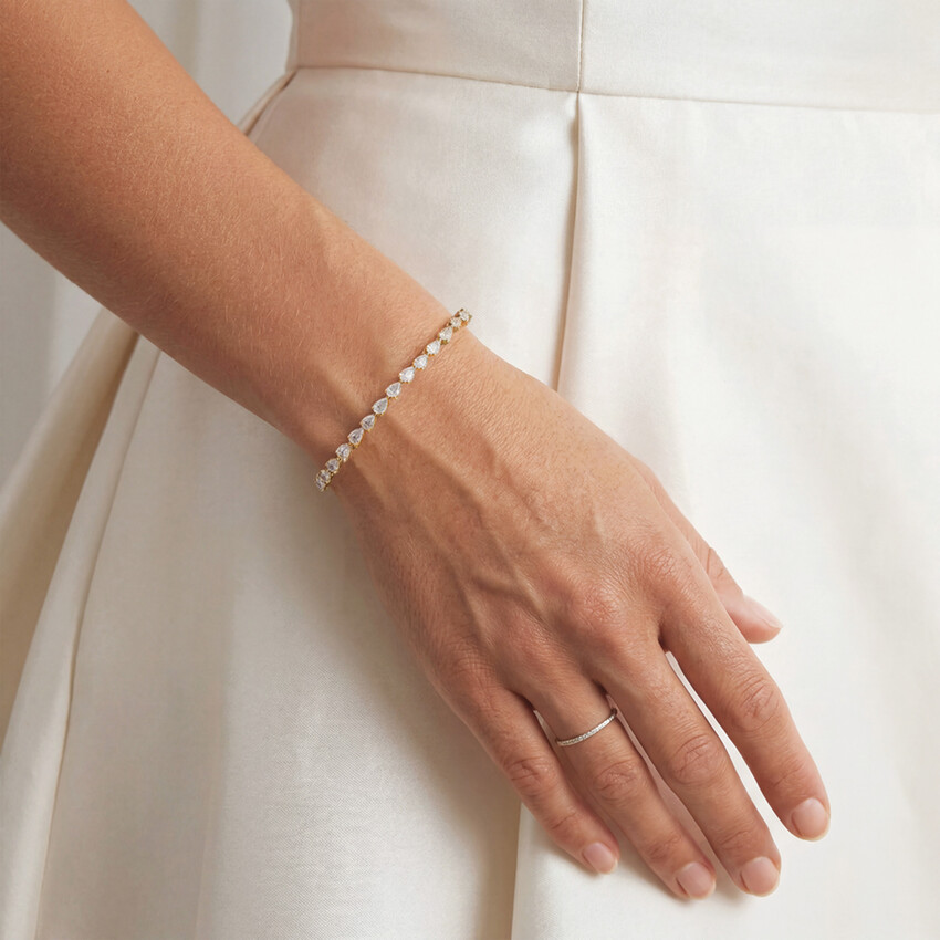 Photograph: Ivory and Co Manhattan Gold Cubic Zirconia Bracelet