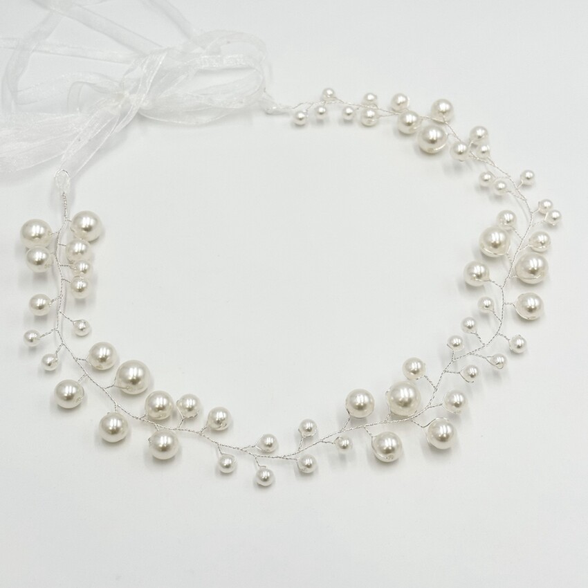 Zdjęcie: Ivory and Co Ocean Dream – srebrno-perłowa opaska do włosów