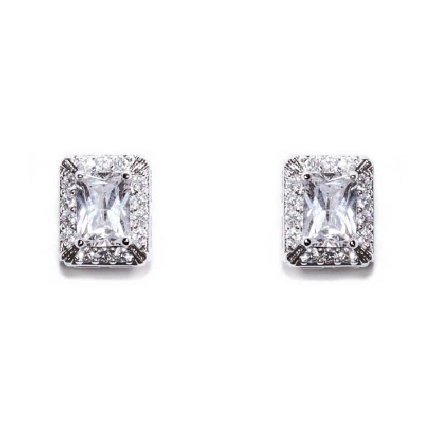Fotografía: Ivory and Co Pendientes de botón de cristal de estilo Art Déco