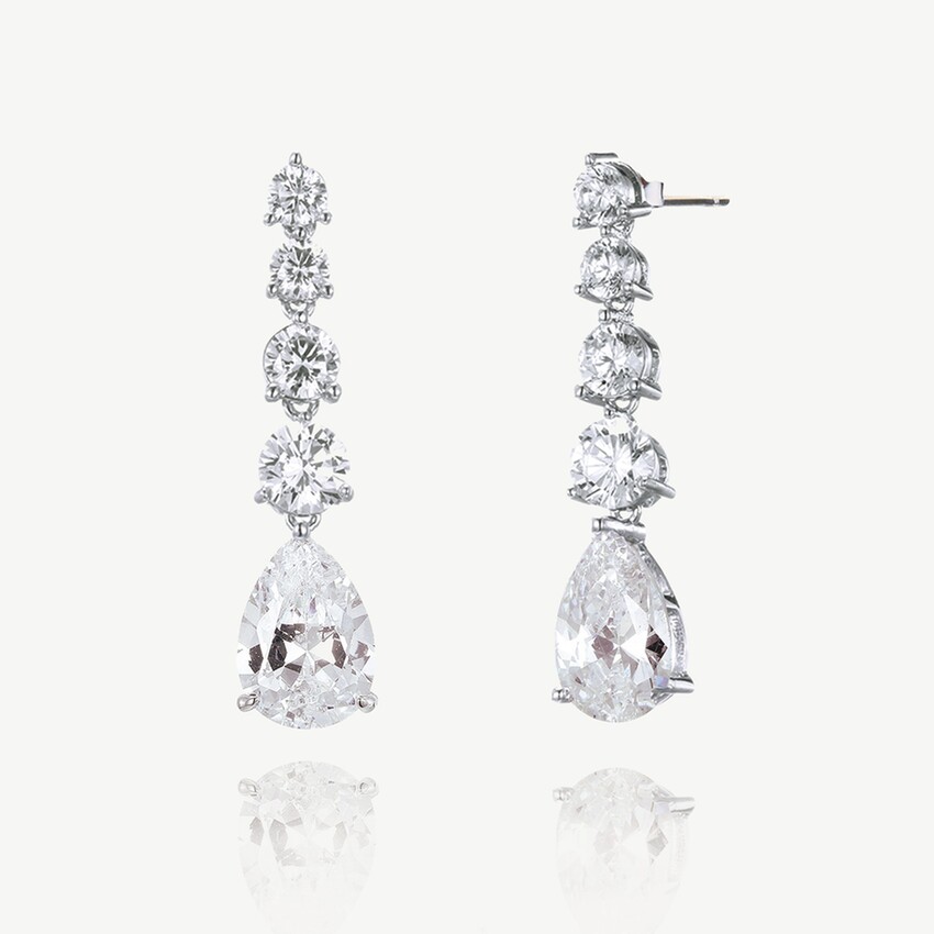 Photograph: Ivory and Co Porto Crystal Drop Earrings