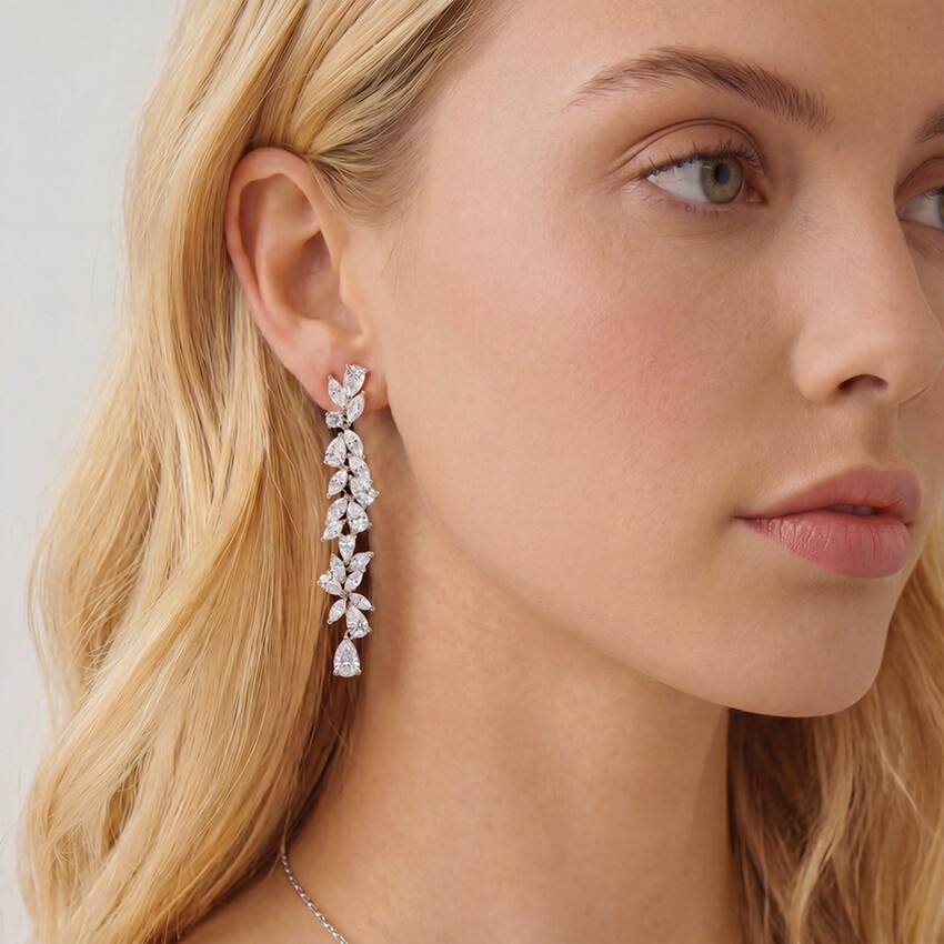 Photograph: Ivory and Co Shaftesbury Crystal Cluster Earrings