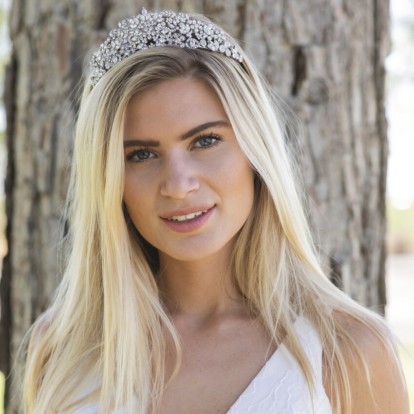 Fotografía: Ivory and Co Tiara de la princesa Grace con adornos de cristal
