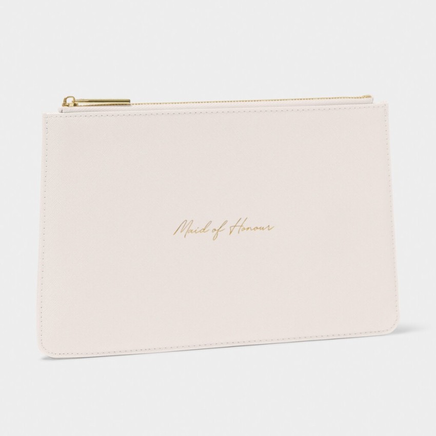 Fotografia: Katie Loxton Bolsa com mensagem «Dama de Honra» em branco perolado