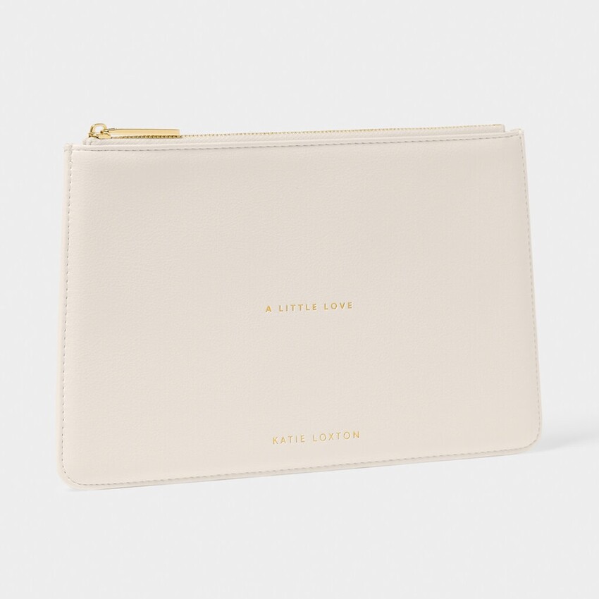 Fotografía: Katie Loxton Bolsita blanca con mensaje «A Little Love»