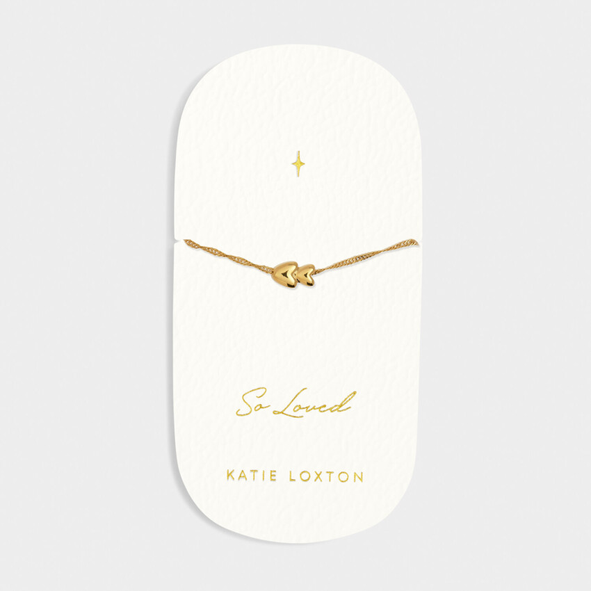Zdjęcie: Katie Loxton Bransoletka z zawieszką w kształcie złotego serca „So Loved”
