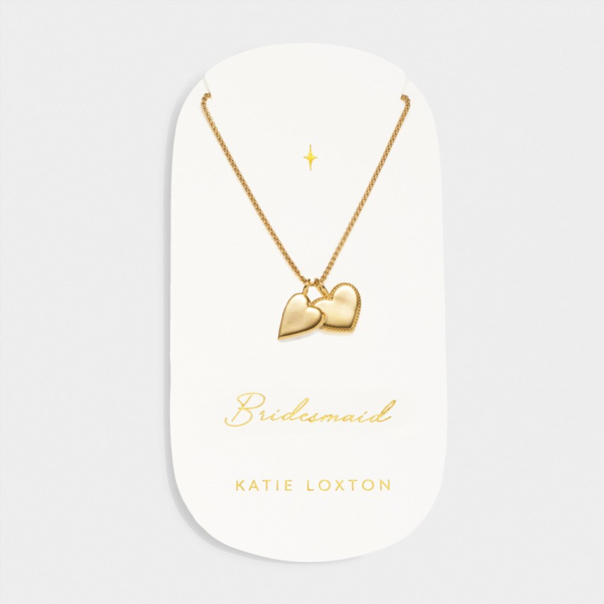Fotografía: Katie Loxton Collar con colgante nupcial de oro «Dama de honor»