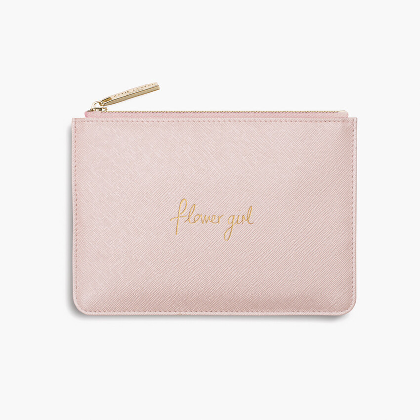 Zdjęcie: Katie Loxton Metaliczna różowa mini kosmetyczka „Flower Girl”