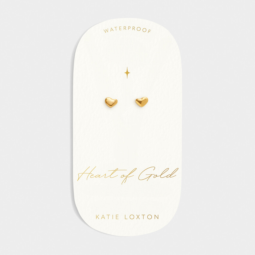 Fotografía: Katie Loxton Pendientes de oro con forma de corazón