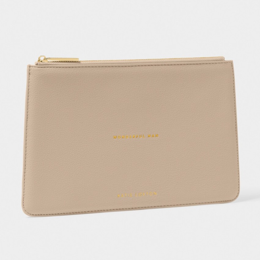 Zdjęcie: Katie Loxton „Wonderful Nan” – jasnoszara torebka z napisem