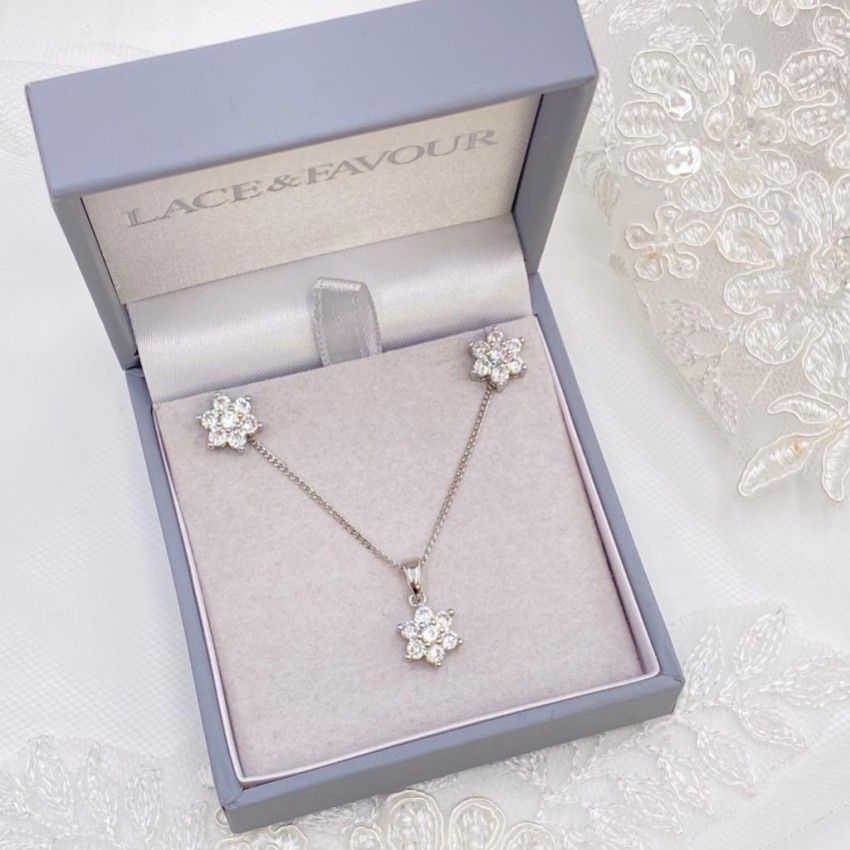 Fotograf: Lanesborough Floral Crystal Ohrstecker und Anhänger Schmuckset