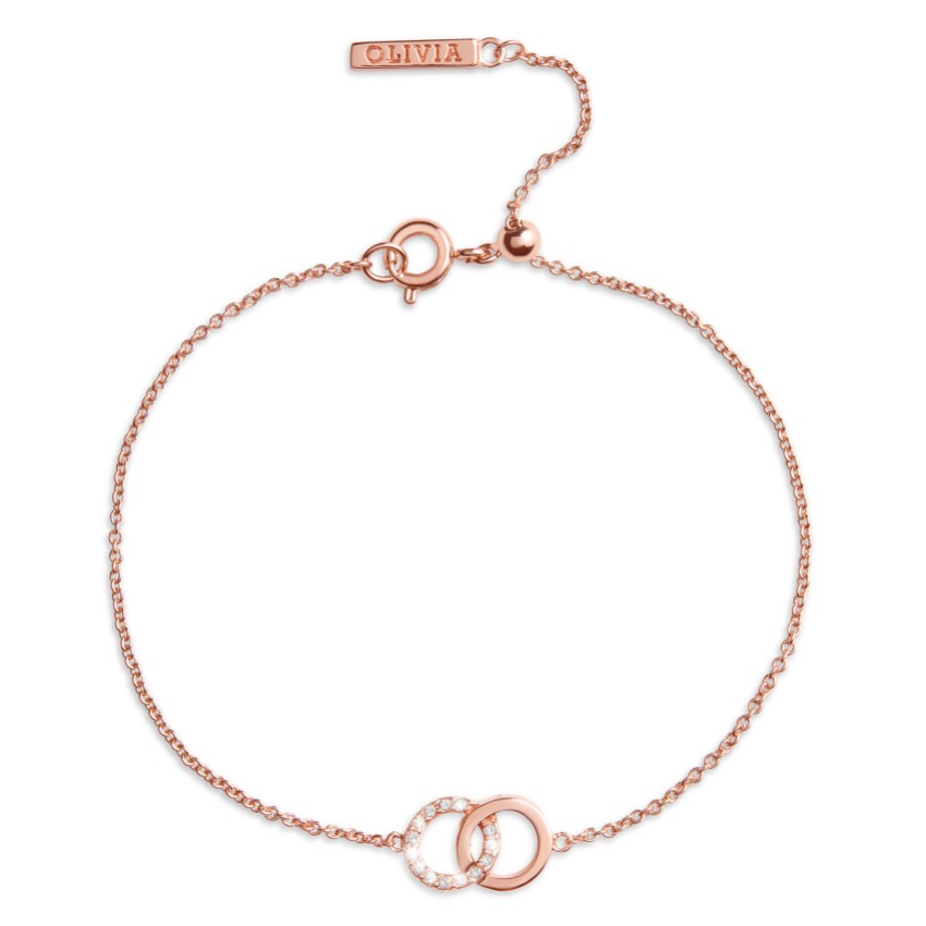 Fotografia: Olivia Burton Bracciale a catena intrecciata in oro rosa ingioiellato