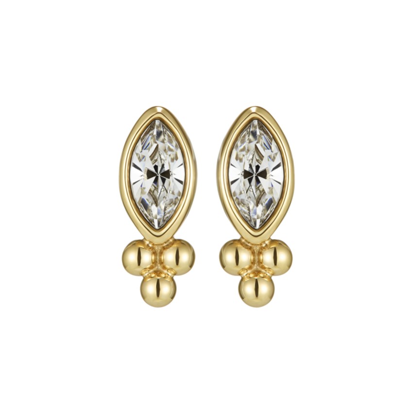 Fotografía: Olivia Burton Pendientes de botón de cristal chapados en oro
