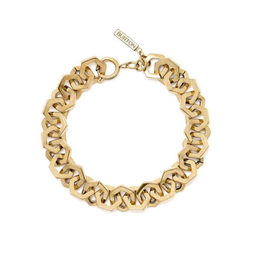 Fotografia: Olivia Burton Pulseira com elos em forma de favo de mel dourados