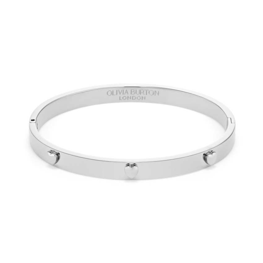 Fotografia: Olivia Burton Pulseira tipo bracelete com mini coração em tom prateado