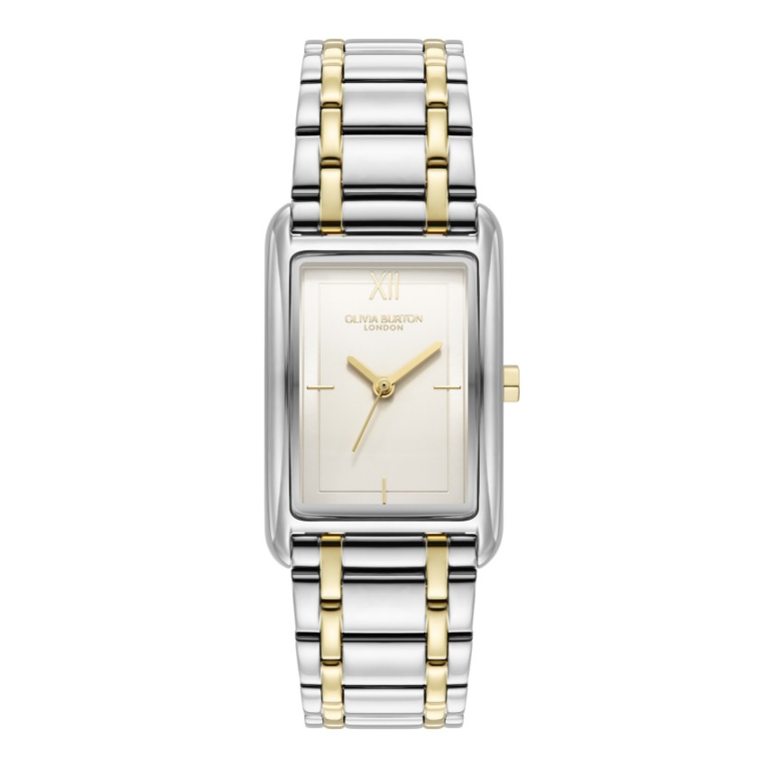 Fotografia: Olivia Burton Relógio com pulseira Grove de 23 mm em branco e dois tons