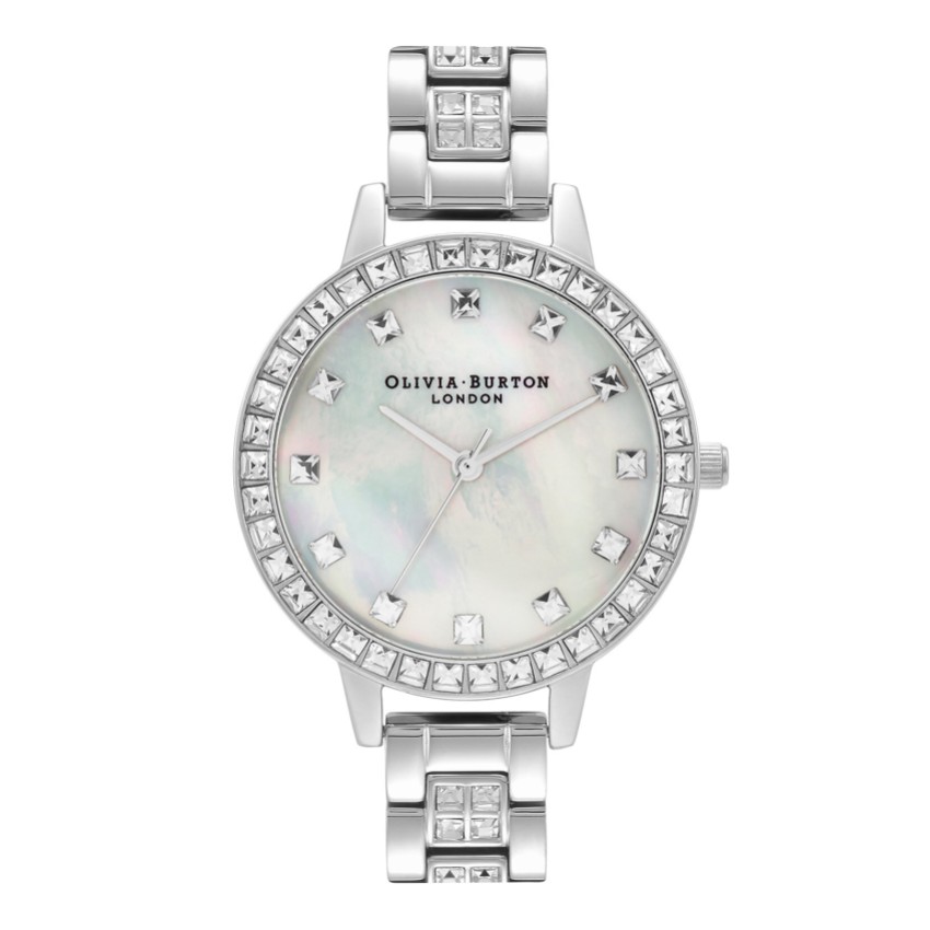 Fotografia: Olivia Burton Relógio de pulso em prata com madrepérola e cristal, 34 mm