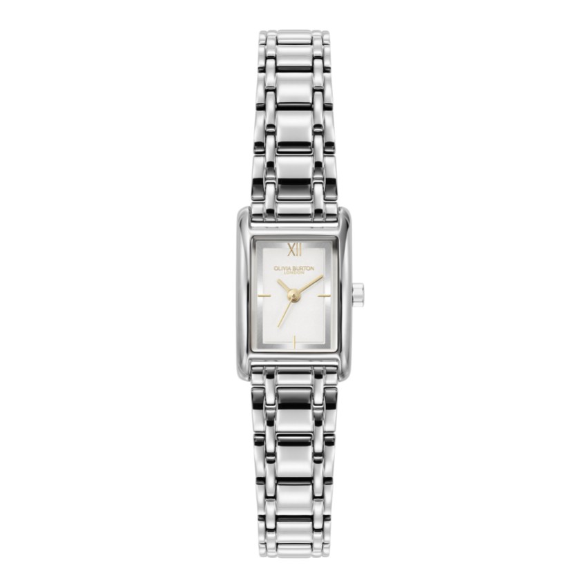 Fotografia: Olivia Burton Relógio de pulso Mini Grove com pulseira retangular prateada de 16 mm