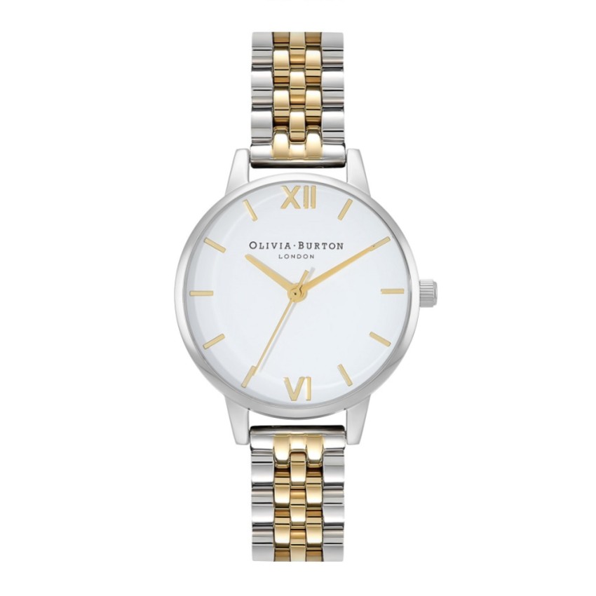 Fotografía: Olivia Burton Reloj clásico con pulsera de 30 mm en oro y plata