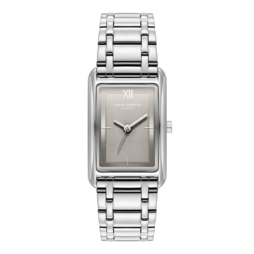 Zdjęcie: Olivia Burton Zegarek na bransoletce Grove 23 mm w kolorze gołębiej szarości i srebrnym