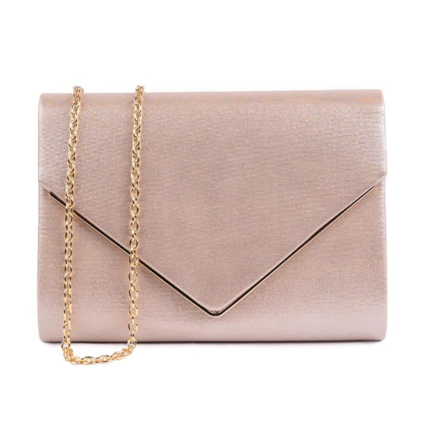 Fotografia: Paradox London Bolsa tipo envelope Darcy Nude Shimmer