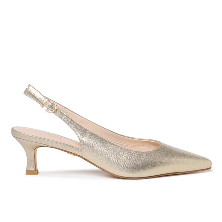 Fotograf: Paradox London Tatiana Slingbacks mit Stilettoabsatz in Champagner mit Schimmer