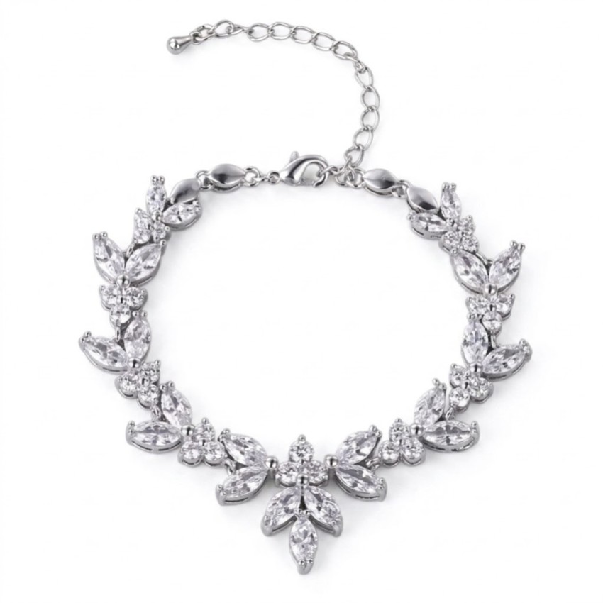 Fotografia: Pulseira Adelaide em prata com cristais de inspiração vintage