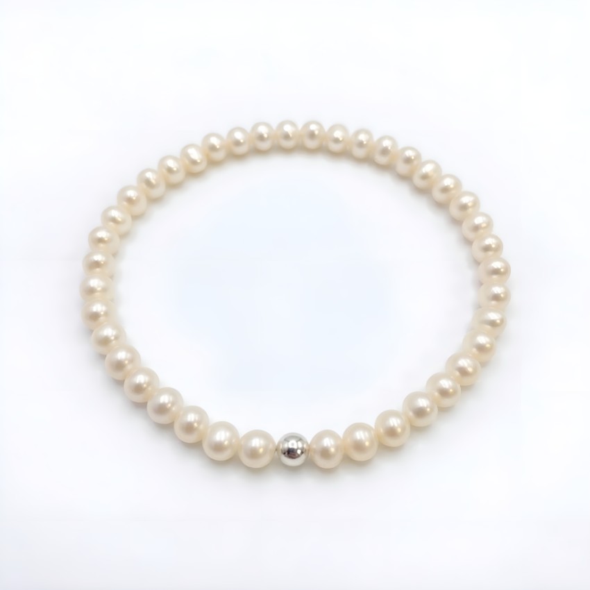 Fotografia: Pulseira de casamento com pérolas de água doce Laisani Simple