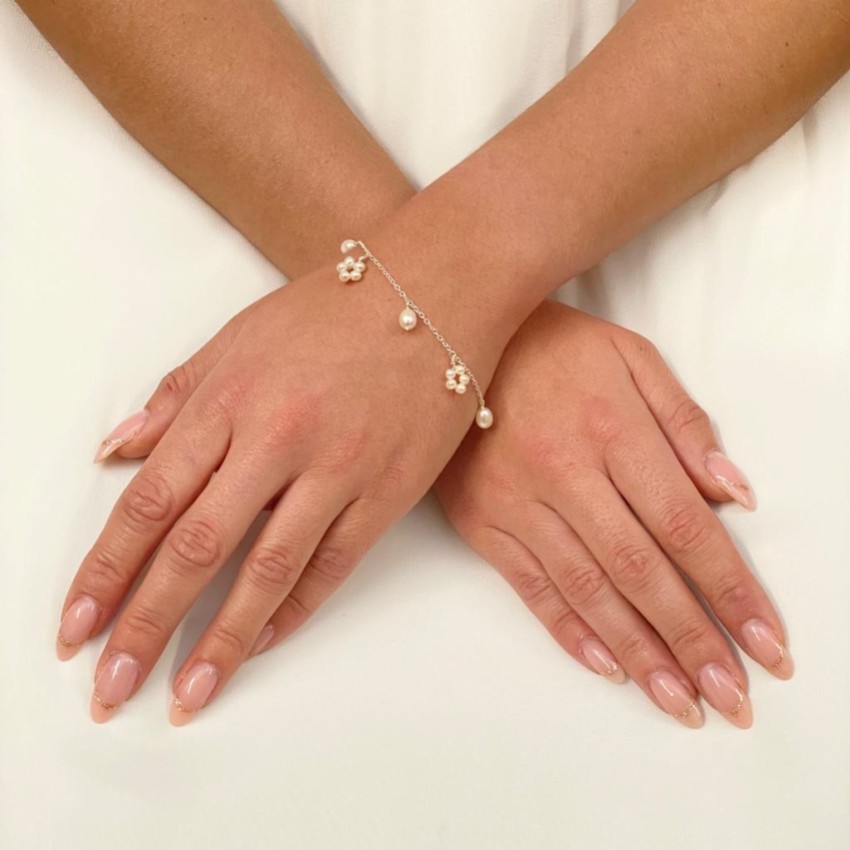 Fotografía: Pulsera de cadena con perlas de agua dulce de Lavinia