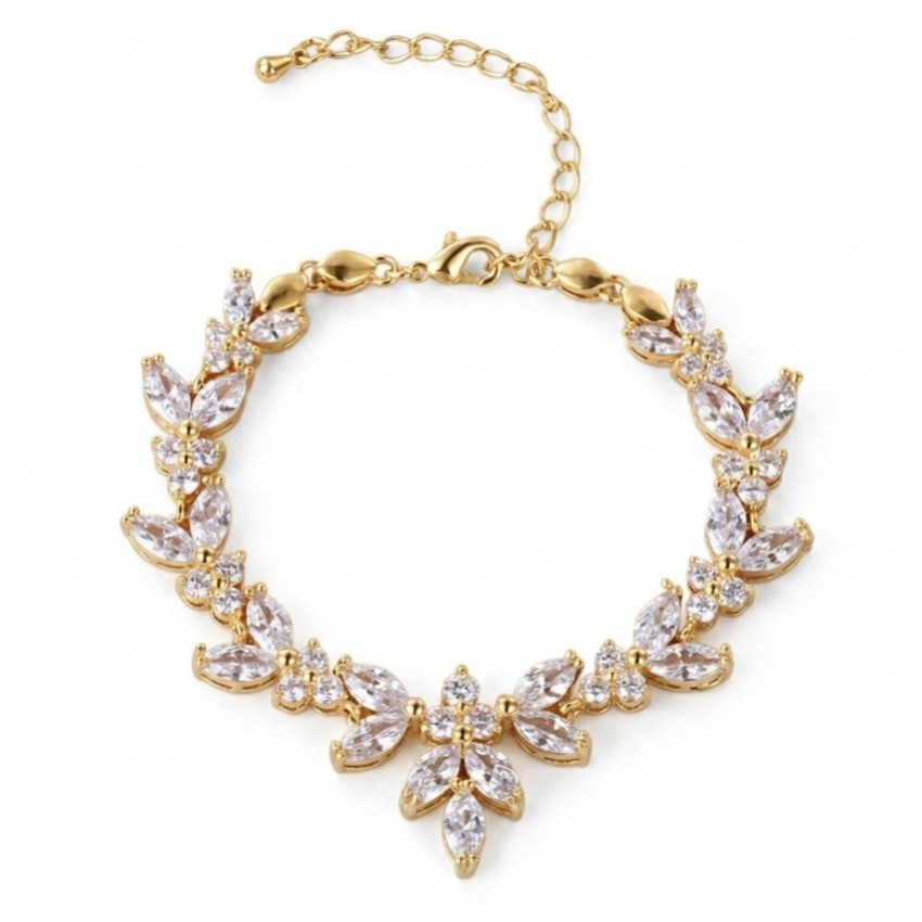Fotografía: Pulsera de cristal Adelaide Gold de estilo vintage
