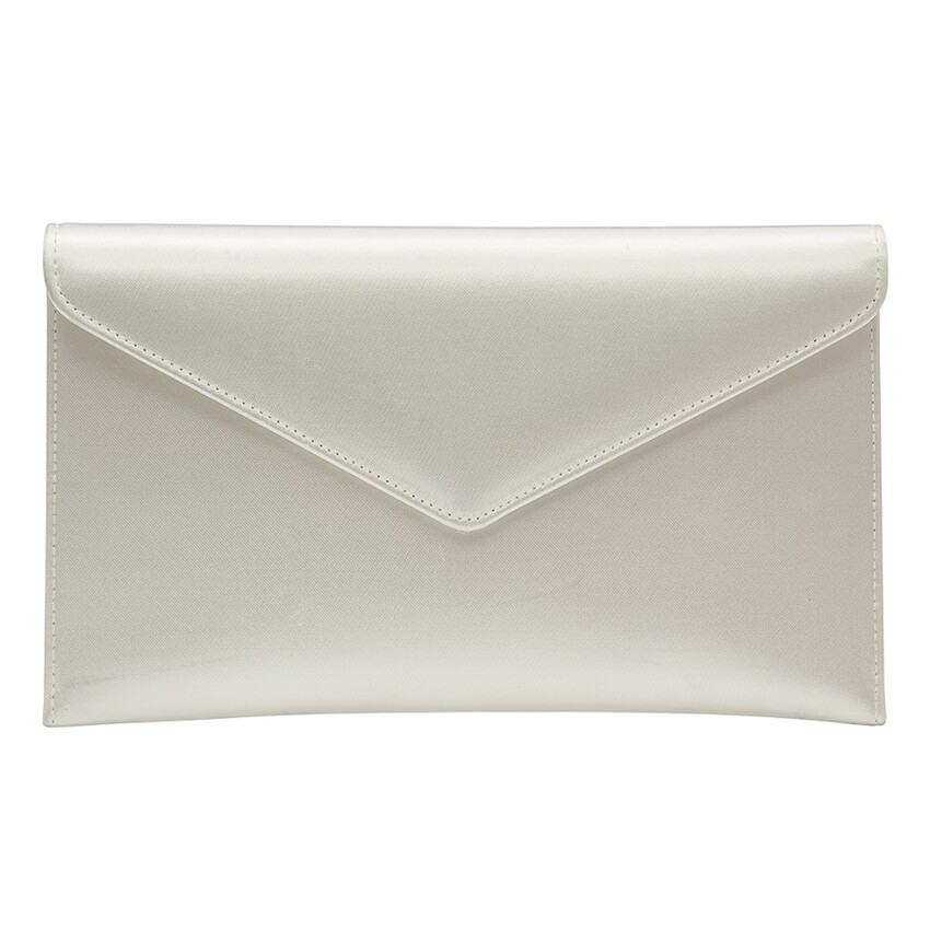 Fotografia: Rainbow Club Bolsa tipo envelope em cetim marfim tingível da Hattie