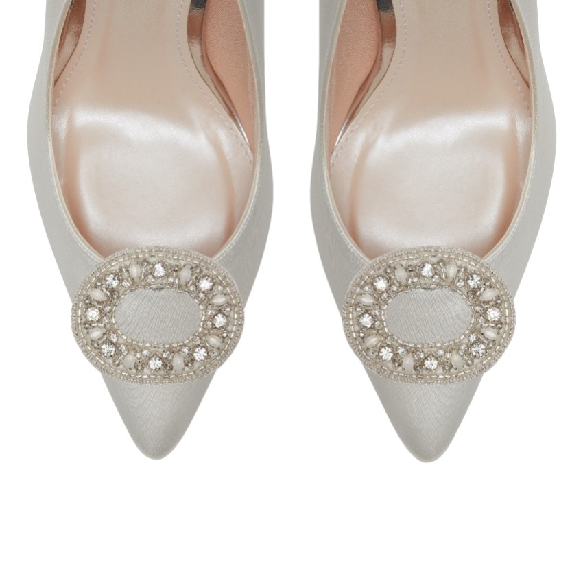 Photograph: Rainbow Club Eugenie Beaded Oval Shoe Clips