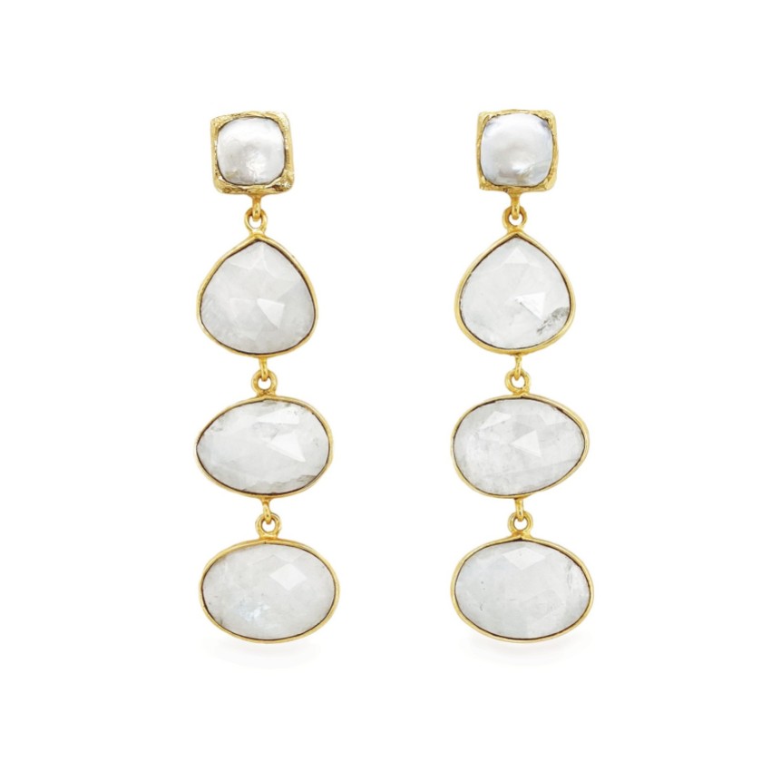 Photograph: Sarah Alexander Eastern Promise Moonstone Statement Drop Earrings