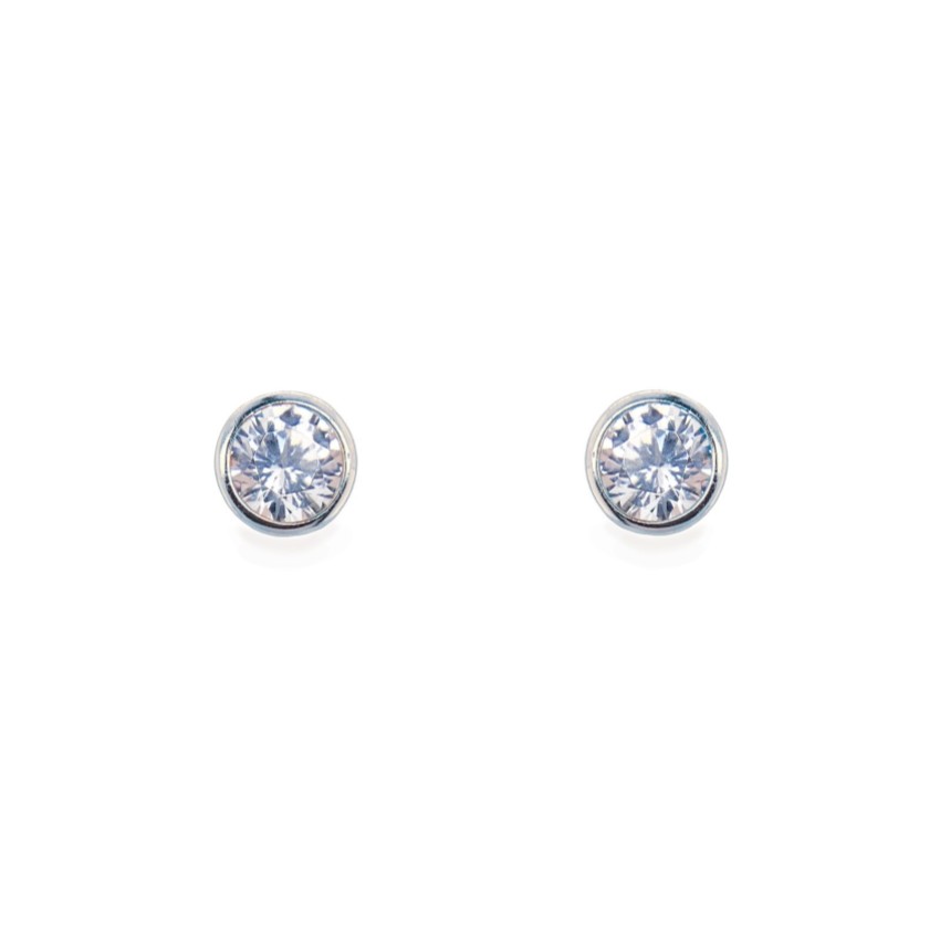 Photograph: Sarah Alexander Instinct Silver Solitaire Crystal Stud Earrings